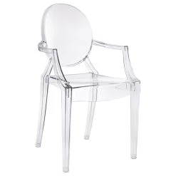 Casper Dining Armchair, Clear, Indoor/Outdoor