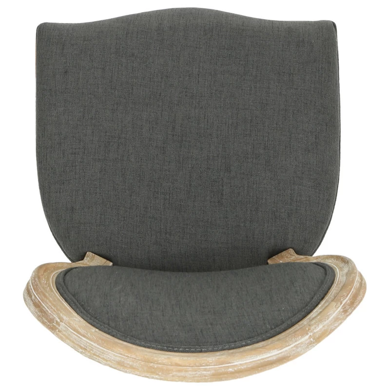 Jerome French Country Dining Chairs, Set Of 4, Blue Floral/Dark Gray/Natural, Fabric, Rubberwood - Image 6