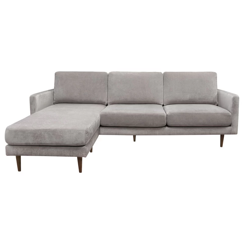 Kelsey Reversible Chaise Sectional In Grey Fabric By Diamond Sofa