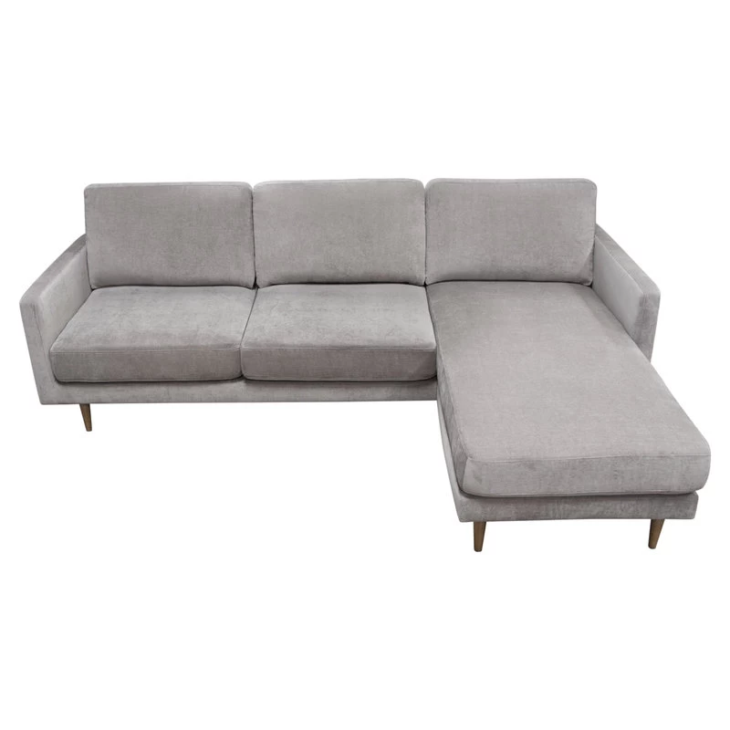 Kelsey Reversible Chaise Sectional In Grey Fabric By Diamond Sofa - Image 2