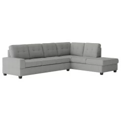 Hedera 2-Piece Set Sectional Sofa, Gray Color