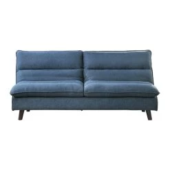Lexicon Mackay Upholstered Click Clack Convertible Sofa In Blue