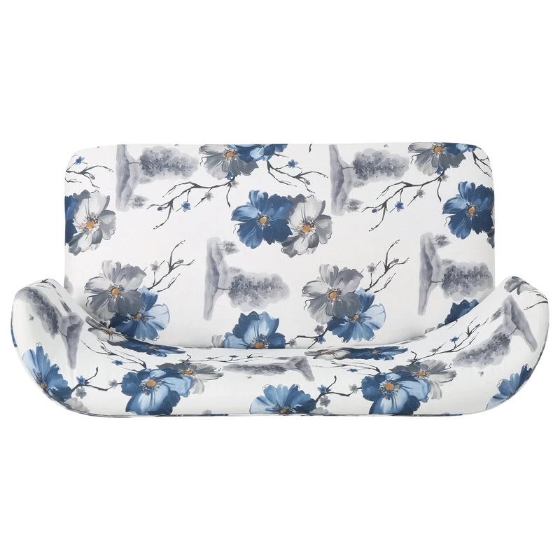 GDF Studio Dumont Modern Farmhouse Fabric Settee, Print/Matte Black - Image 9