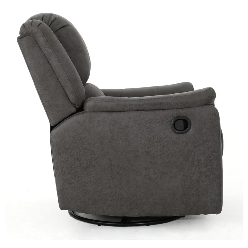 GDF Studio Jemma Tufted Slate Microfiber Swivel Gliding Recliner - Image 12