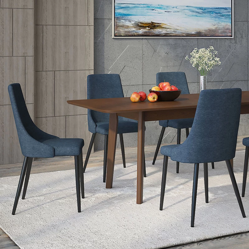 The Lofton Dining Chair, Blue, Fabric, Set Of 2 - Image 3