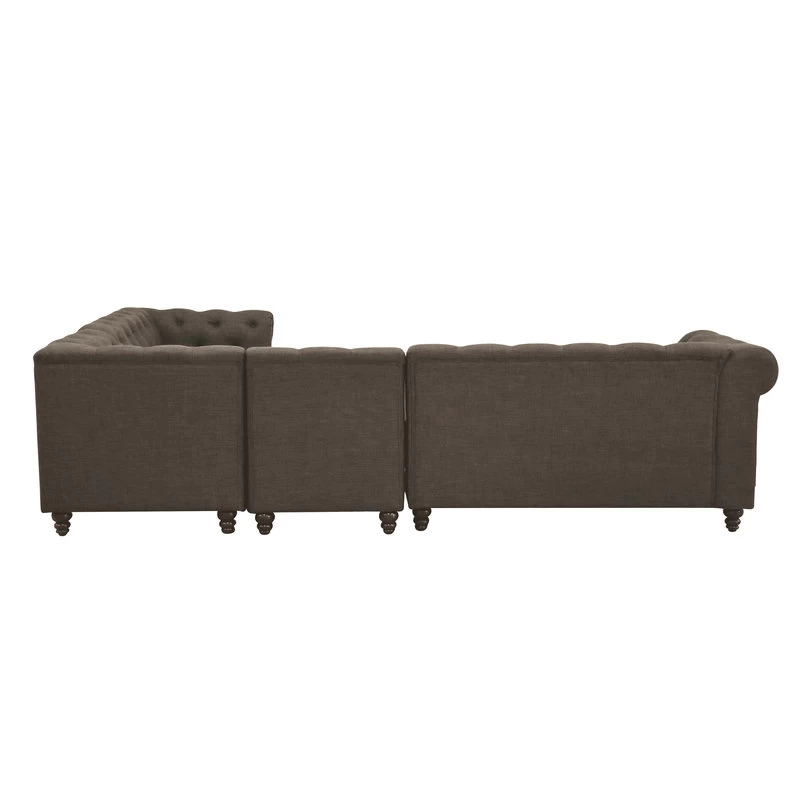 Aurelia II Sectional Sofa, Charcoal Linen - Image 2