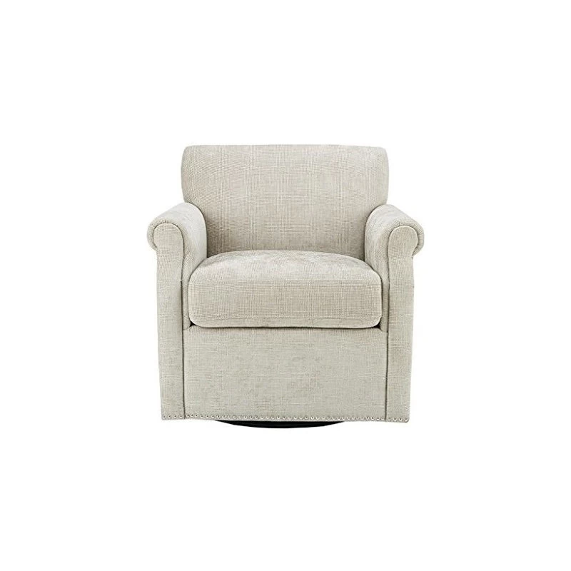 Madison Park Aldrich Armed Lounge Chair With Swivel Base Beige - Image 2
