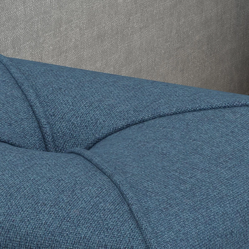 GDF Studio Tammy Fabric Square Ottoman, Navy Blue - Image 5