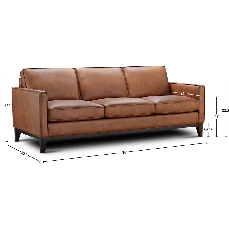 Pimlico 100% Top Grain Leather Sofa - Image 4