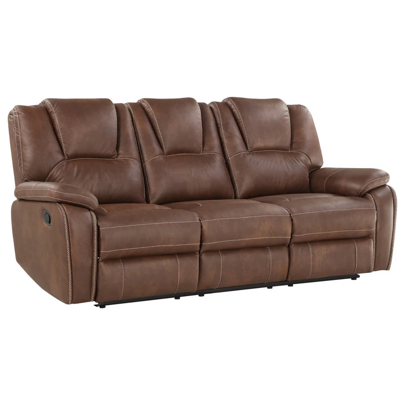 Katrine Manual Reclining Sofa, Brown - Image 2