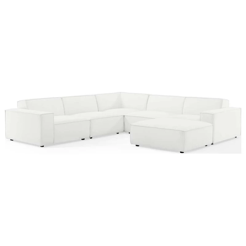 Restore 6-Piece Sectional Sofa, White - Image 9