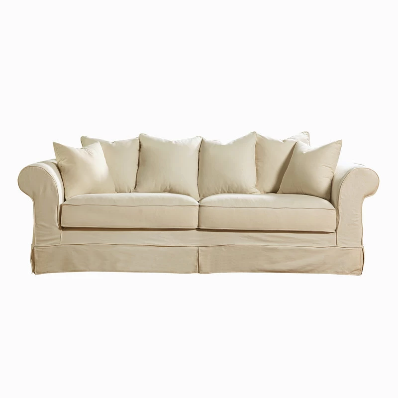 Luna Slipcover Sofa, Cream - Image 2