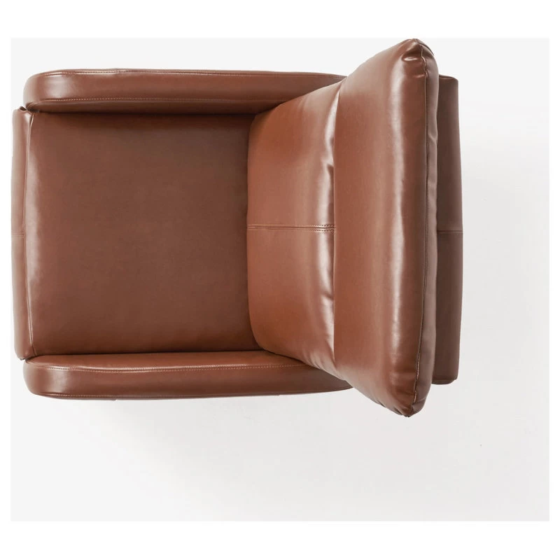 GDF Studio Trenton Leather Recliner, Hazelnut - Image 13