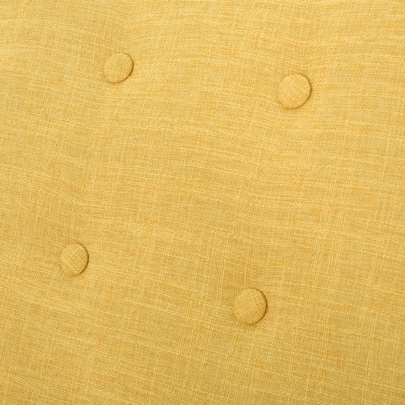 Mason Mid-Century Modern Button Tufted Fabric Recliner, Fabric/Muted Yellow, Single Chair - Image 10