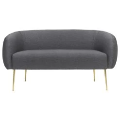 Safavieh Alena Loveseat, Stone, Poly Blend