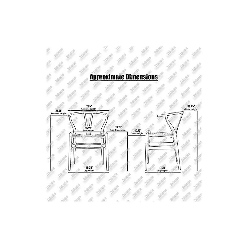 Modern Dining Chairs Wood Armchairs, Set Of 2, Black - Image 2