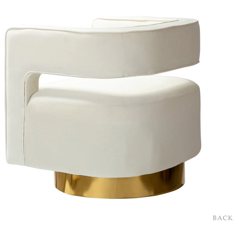 Swivel Barrel Chair Set Of 2, Ivory - Image 4