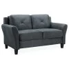 Hawthorne Collection Loveseat In Dark Gray