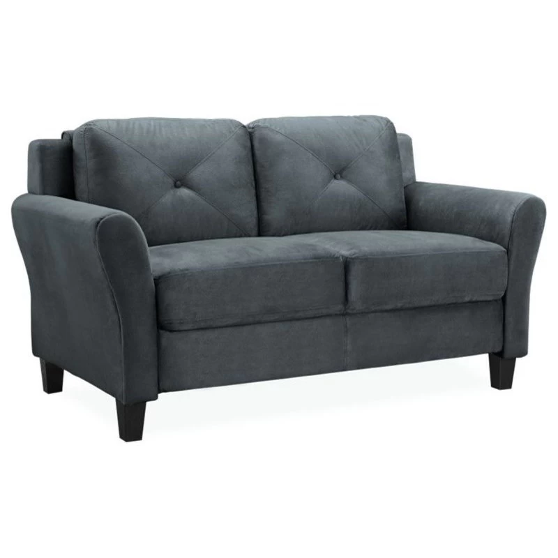 Hawthorne Collection Loveseat In Dark Gray