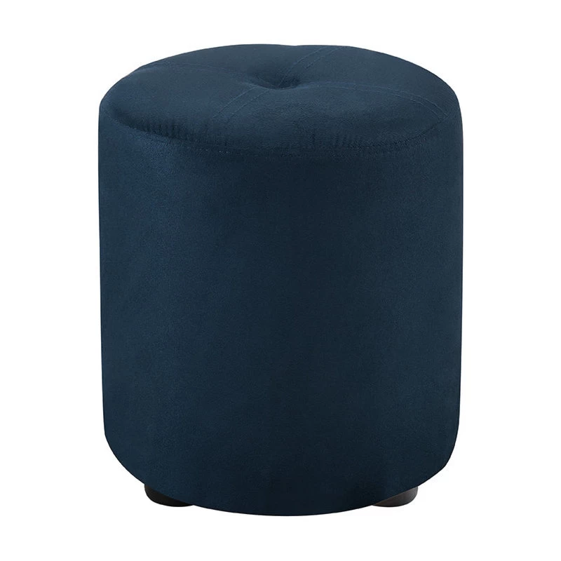 Ula Round Ottoman, Dark Blue - Image 3