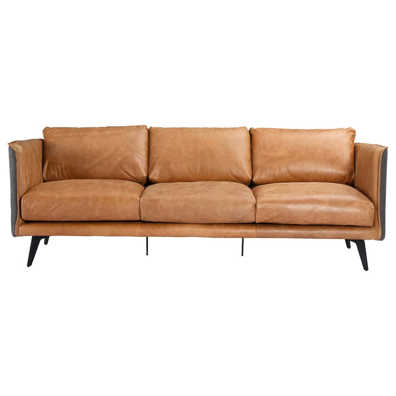 Messina Leather Sofa Cigare Tan Leather