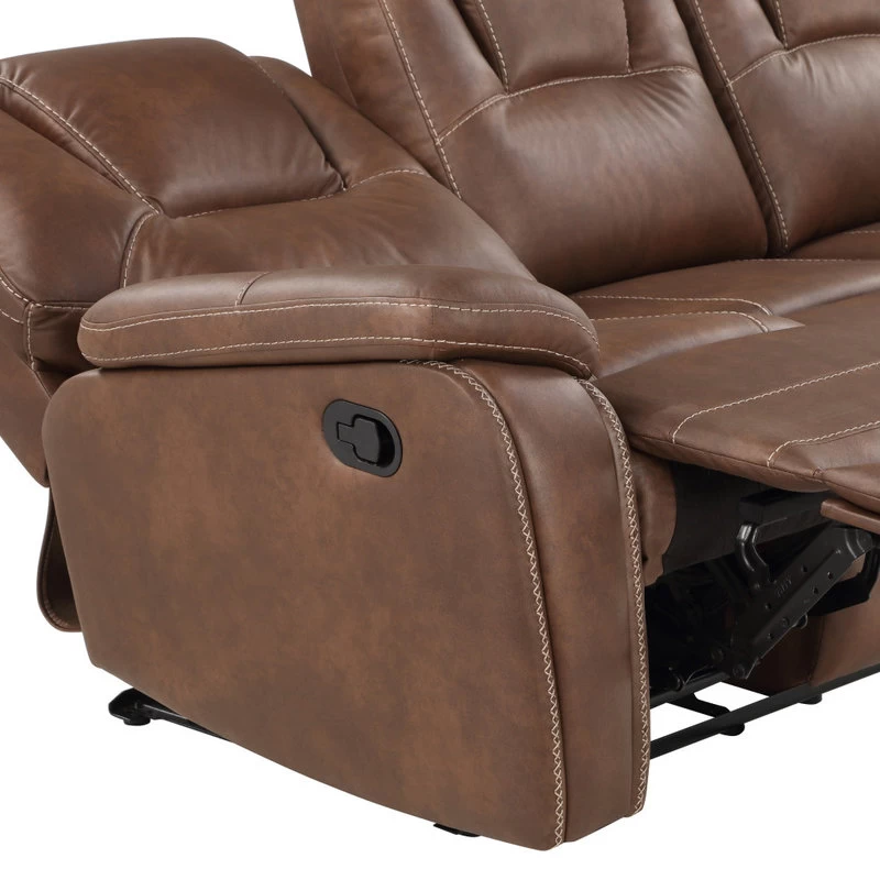 Katrine Manual Reclining Sofa, Brown - Image 6