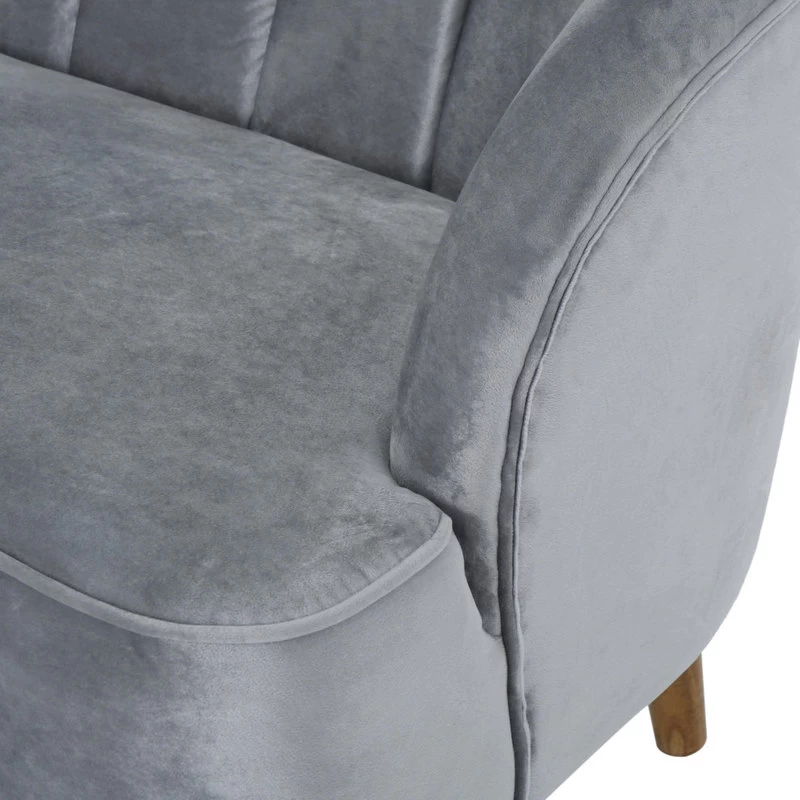 GDF Studio Scarlett Modern New Velvet Sofa, Pewter - Image 5