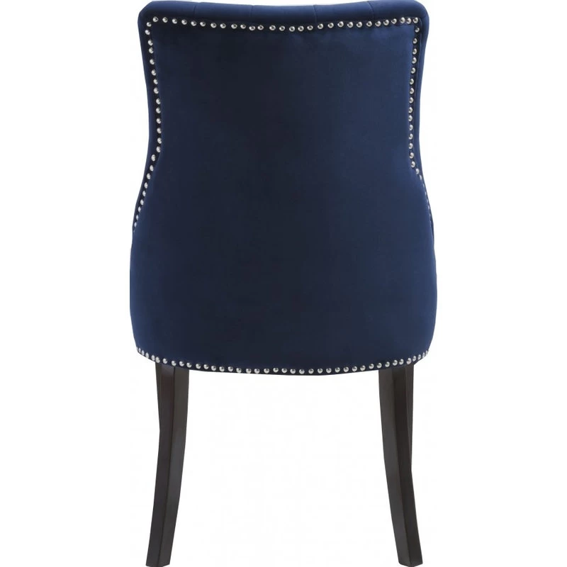 Oxford Velvet Dining Chair, Set Of 2, Navy - Image 4