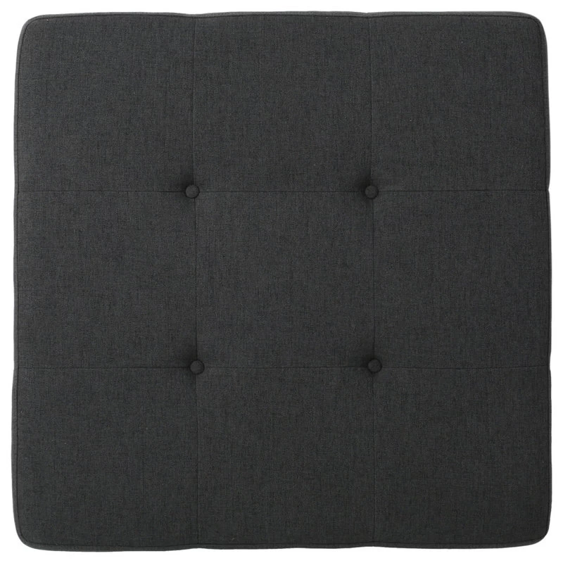 GDF Studio Lou Mid-Century Fabric Ottoman, Oxford Gray - Image 5