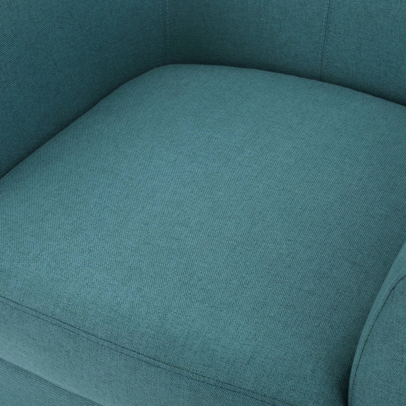 GDF Studio Prescott Tub Design Club Chair, Dark Teal Fabric - Image 4