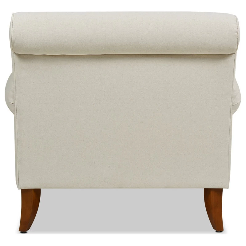 Alana Lawson Accent Arm Chair Metal Casters, Light Beige - Image 8