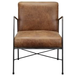Dagwood Leather Arm Chair Open Road Brown Leather