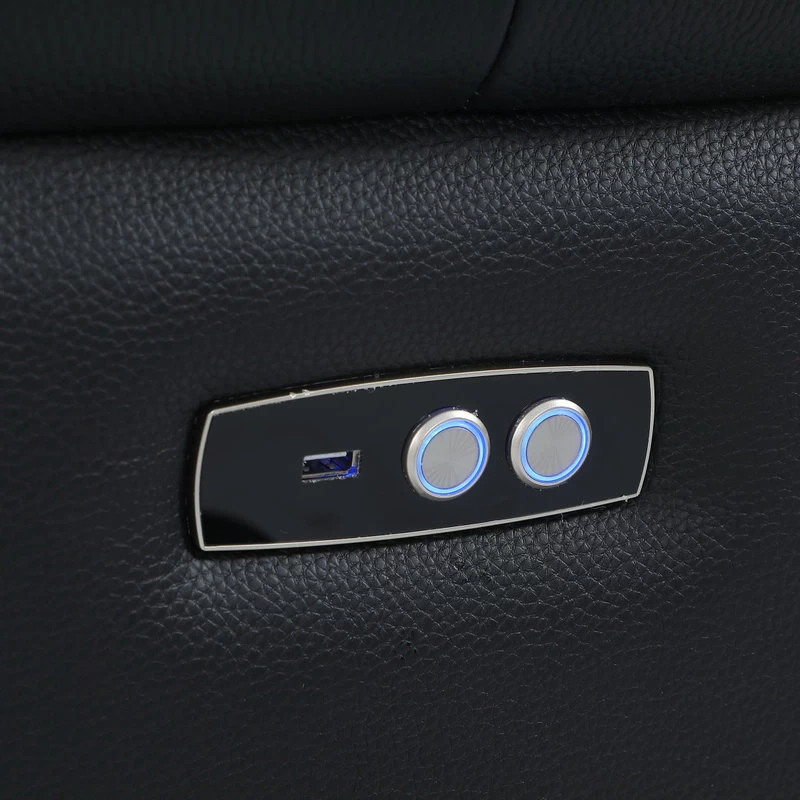 Frederico Genuine Italian Leather 6-Piece 1 Console 3-Power Reclining Sectional, Black - Image 9