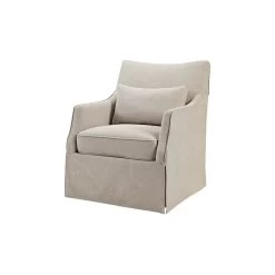 Martha Stewart Farm House Skirted Swivel Chair With Beige Finish MT103-0008