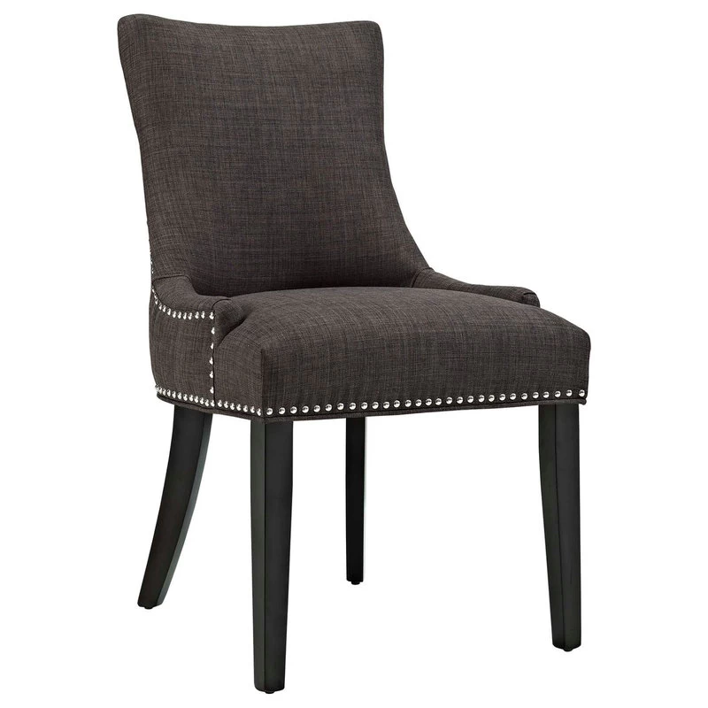Marquis Upholstered Fabric Dining Chair, Brown - Image 6