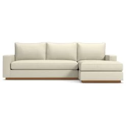 Apt2B Harper 2-Piece Sectional Sofa, Cream, Chaise On Right