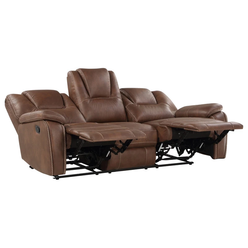 Katrine Manual Reclining Sofa, Brown - Image 3