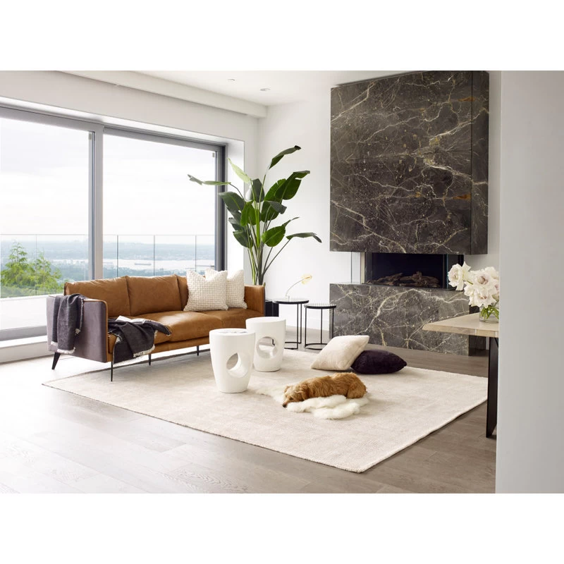 Messina Leather Sofa Cigare Tan Leather - Image 9