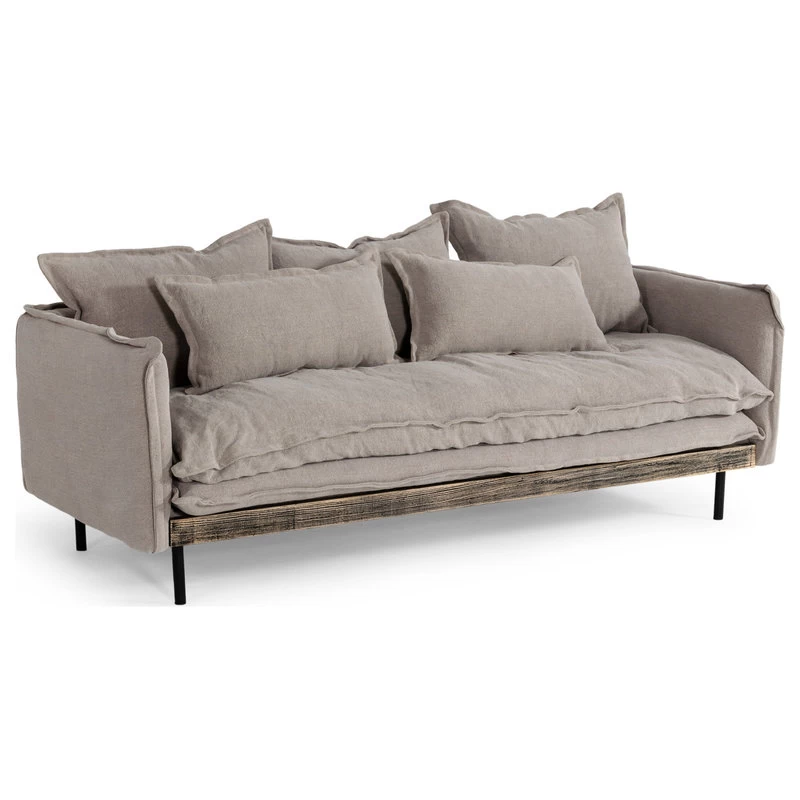 Divani Casa Mathis Modern Grey Fabric Sofa - Image 2