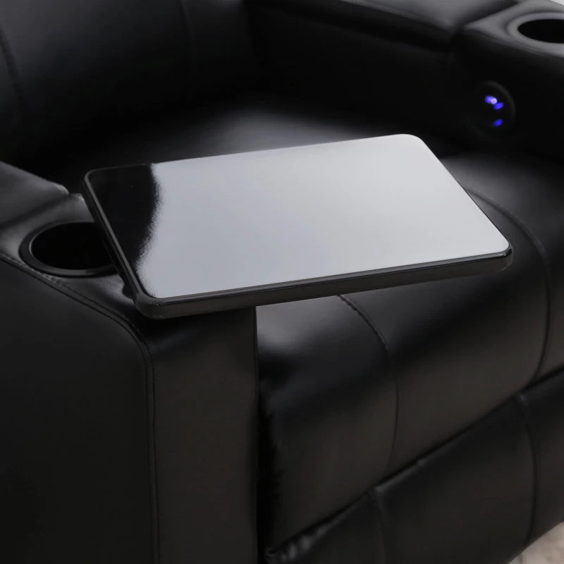 Reynolds Power Recliner With Table, Black - Image 7