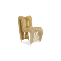 The Bradbury Dining Chair, Gold, Cotton