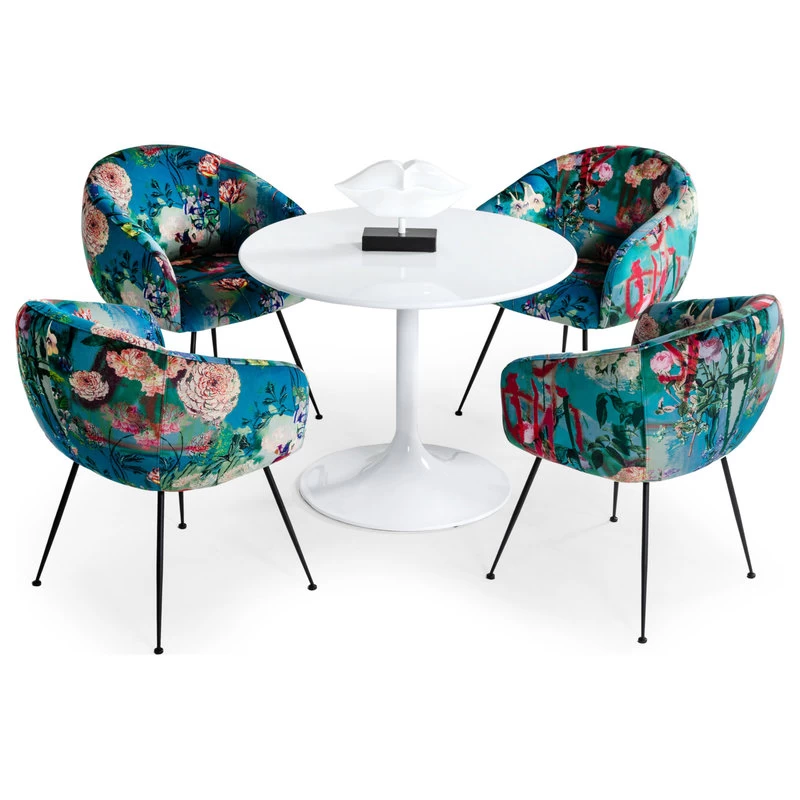 The Dahlia Dining Chair, Multi-colored, Velvet - Image 5