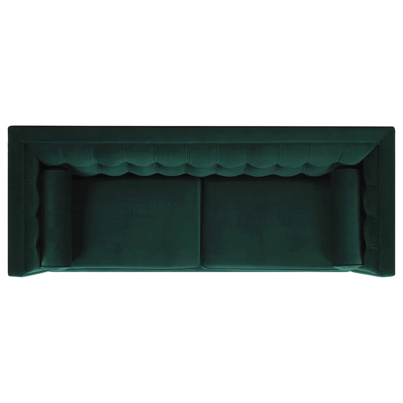 Jack 84" Modern Tuxedo Tufted Sofa, Hunter Green - Image 7