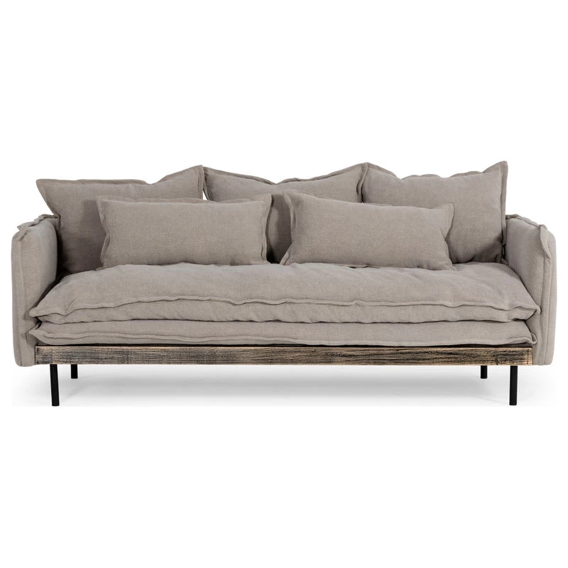 Divani Casa Mathis Modern Grey Fabric Sofa