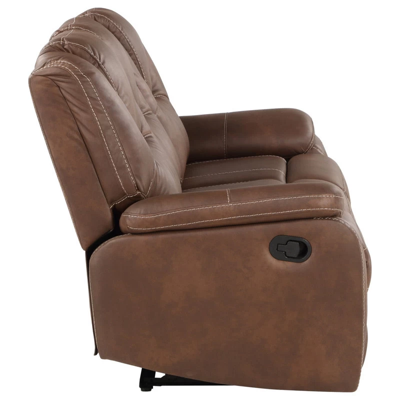 Katrine Manual Reclining Sofa, Brown - Image 4