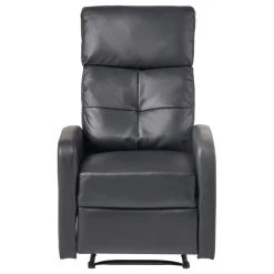 GDF Studio Teyana Black Leather Recliner Club Chair