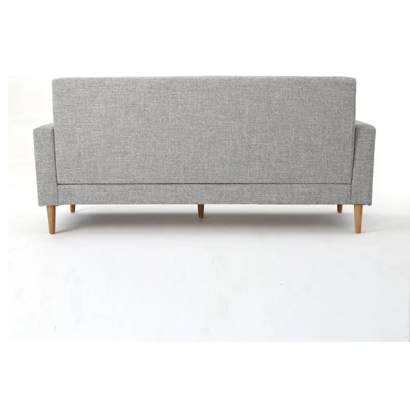 GDF Studio Stratford Mid Century Modern Fabric 3-Seat Sofa, Light Gray Tweed - Image 9