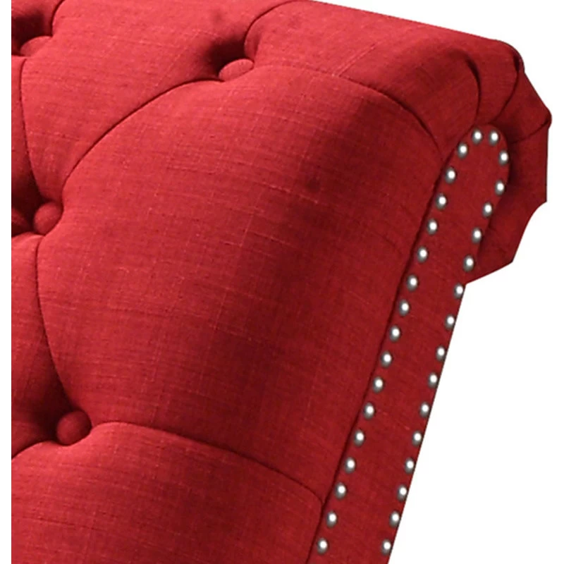 Yarmouth Chaise Lounge, Burgundy - Image 3