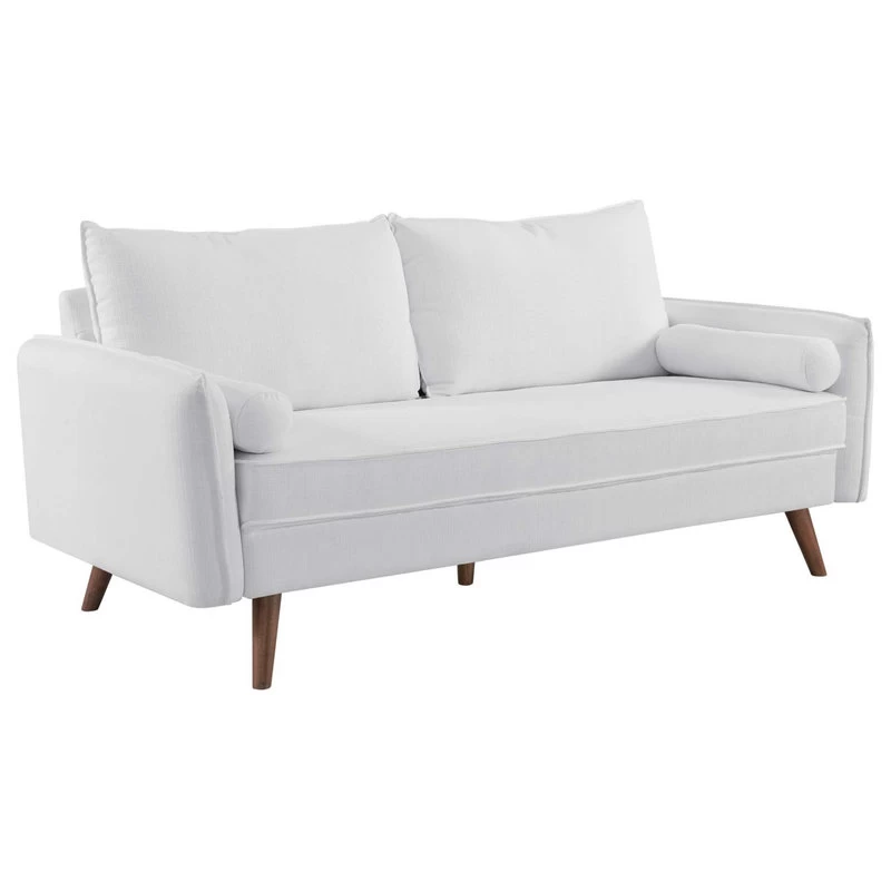 Revive Upholstered Fabric Sofa And Loveseat Set White - Image 2