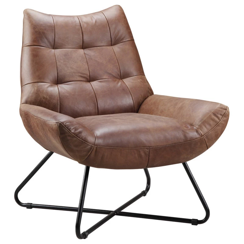Graduate Lounge Chair Open Road Brown Leather - Image 2